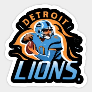 Detroit lions football vector design Sticker